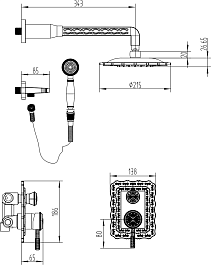 Milacio Душевая система Vitoria MC.105.BR бронза – фотография-7