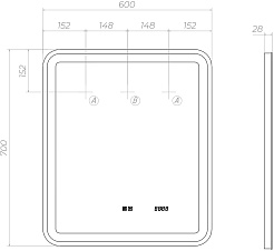 Vigo Мебель для ванной Grani 600-0-1 подвесная белая/дуб сонома – фотография-18