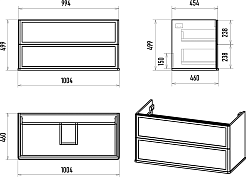 Brevita Тумба с раковиной Verde 100 подвесная зеленая – фотография-10