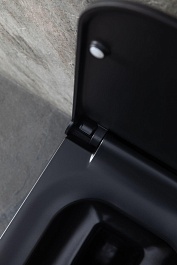 Allen Brau Унитаз подвесной Infinity 4.21011.31 чёрный матовый с крышкой 4.21014.AN – фотография-30