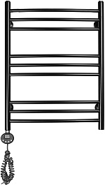 Domoterm Полотенцесушитель электрический Калипсо П9 500x700 ЧРН EL черный – фотография-1
