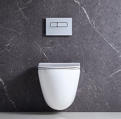 BelBagno Унитаз подвесной Amanda BB051CHR/BB051SC безободковый – фотография-9