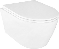 Azario Унитаз подвесной Uno AZ-2380 безободковый белый – фотография-3