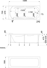 Marka One Акриловая ванна Kleo 160x75 – фотография-4