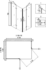 Niagara Душевой уголок Nova NG-6817-08 Black – фотография-2