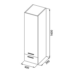 Aquanet Пенал для ванной "Верона 40" L белый (188334) – фотография-2