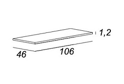 BelBagno Столешница Bellagio 106 50186 bianco opaco – фотография-2