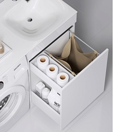 Aqwella Мебель для ванной Forma с бельевой корзиной справа – фотография-5