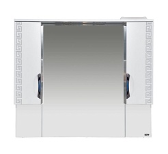 Misty Мебель для ванной Престиж 105 белая/серебряная патина – фотография-12