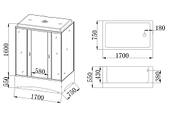 Taliente Душевой бокс 170/75 TA-17075G – фотография-2