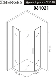 BERGES Wasserhaus Душевой уголок Oxygen 90x90 061021 – фотография-5