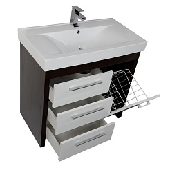 Aquanet Тумба с раковиной "Тиана 90" венге с б/к (177070) – фотография-6