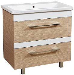 Stella Polare Тумба с раковиной Симона 80 зебрано светлый – фотография-1