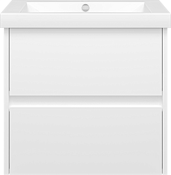 Misty Тумба для умывальника Алиса 58, 2 ящика, подвесная – фотография-1