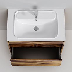 Am.Pm Мебель для ванной Func 80 подвесная темное дерево – фотография-6