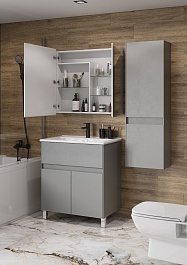 Акватон Мебель для ванной Форест 75 серый туманный – фотография-3