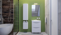 Velvex Пенал для ванной Iva 45 белый – фотография-4