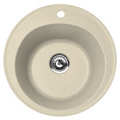 Florentina  Мойка гранитная Никосия круглая шампань – фотография-1
