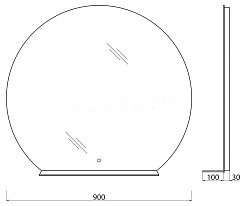 BelBagno Зеркало SPC-RNG-900-LED-TCH-MENS – фотография-5
