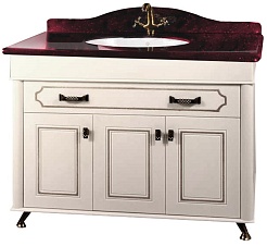 Водолей Тумба с раковиной "Изабель 110" F-2 красная – фотография-1