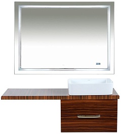 Misty Мебель для ванной Техас 120 R зебрано – фотография-1