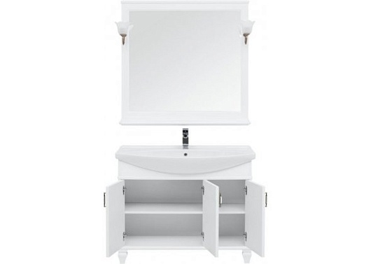 Aquanet Тумба с раковиной Валенса NEW 105 белый – картинка-5