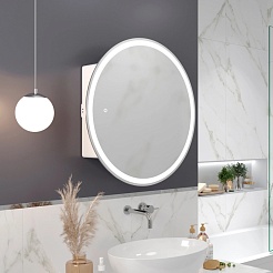 Mixline Зеркальный шкаф Аккорд Оливия 70 белый – фотография-5