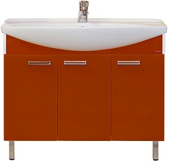 Misty Тумба для умывальника Джулия 105 красная – фотография-1