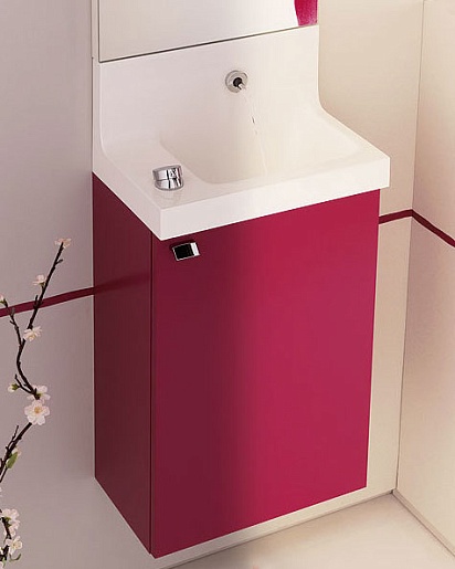 Jacob Delafon Тумба с раковиной "Pop Laminar 40" L красная – фото-1