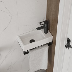 Teymi Раковина накладная/подвесная Hanna 37 правая белая T50905 – фотография-9