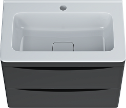 Vivon Тумба с раковиной Ostin 60 подвесная черная матовая – фотография-7