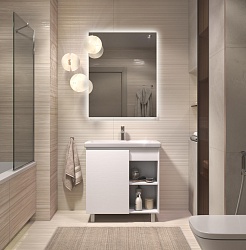 Vigo Мебель для ванной Milos 800-1-0 белая матовая – фотография-2