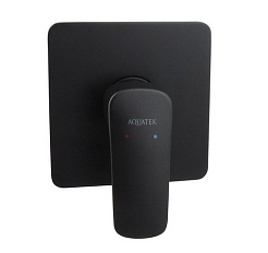 Aquatek Смеситель для душа и ванны Вега AQ1066MB матовый черный – фотография-1