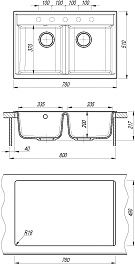 Dr. Gans Мойка кухонная Астра 780 везувий – фотография-4
