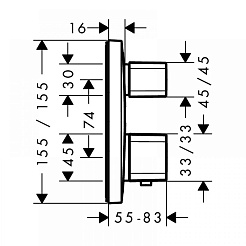 Hansgrohe Термостат Ecostat E 15708000 для ванны с душем – фотография-3