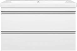 Misty Тумба под раковину Ингрид 90 подвесная белая – фотография-1