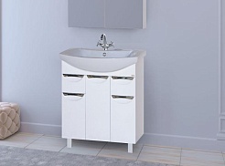 Misty Тумба с раковиной Лаванда 70 с ящиками – фотография-5