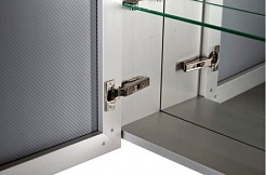 De Aqua Мебель для ванной Лонг 90, зеркало-шкаф Алюминиум – фотография-3