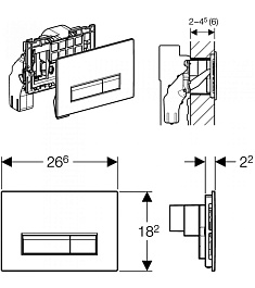 Geberit Кнопка смыва Sigma 40 115.600.KR.1 – фотография-2