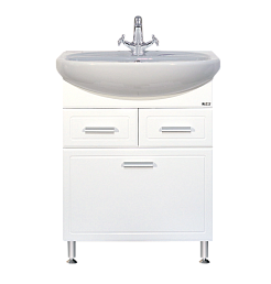 Misty Тумба с раковиной Стелла 65 2 ящика с б/к – фотография-1