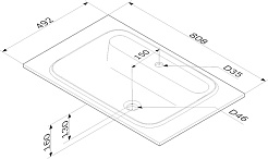 Am.Pm Мебель для ванной Func 80 подвесная темное дерево – фотография-20