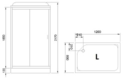 Royal Bath Душевая кабина 120/80 HP RB8120HP1-T-R с низким поддоном – фотография-5