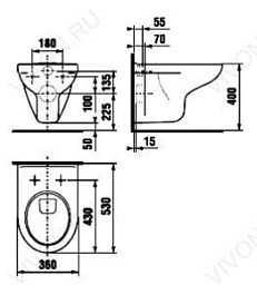 Jika Унитаз подвесной Olymp 2061.1 – фотография-3