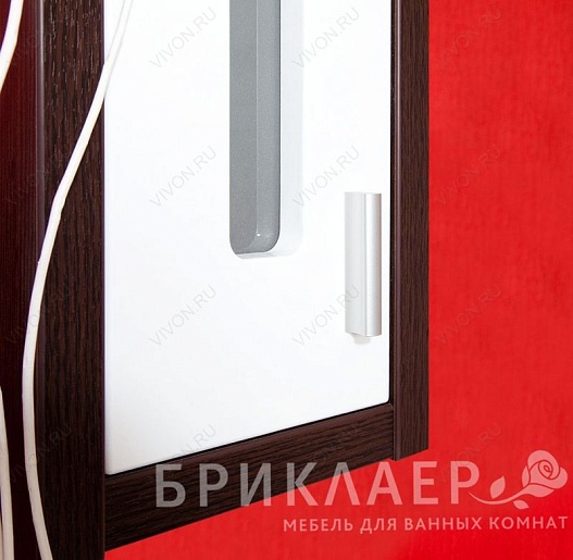 Бриклаер Зеркальный шкаф Бали 120 венге – фотография-4