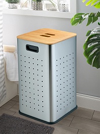 WeltWasser Корзина для белья WW Nansy MT 55L сталь матовая – фотография-2