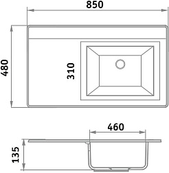 Runo Тумба с раковиной Родос 85 L – фотография-4