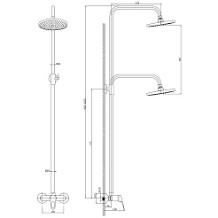Rossinka Душевая стойка B35-44 "Тропический душ" – фотография-2