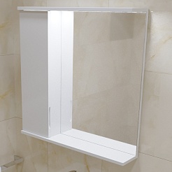 Mixline Зеркальный шкаф Лайн 70 L белый – фотография-4