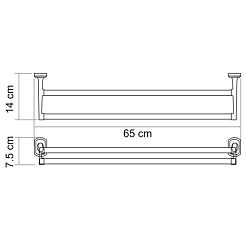 WasserKRAFT Штанга для полотенец "Oder K-3040" – фотография-3