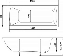 Marka One Акриловая ванна Modern 190x80 – фотография-4